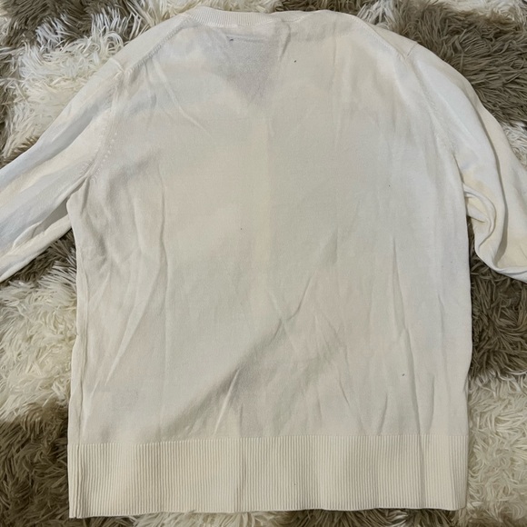 GAP Women's Ivory Button-Up Cardigan size M - Picture 4 of 4